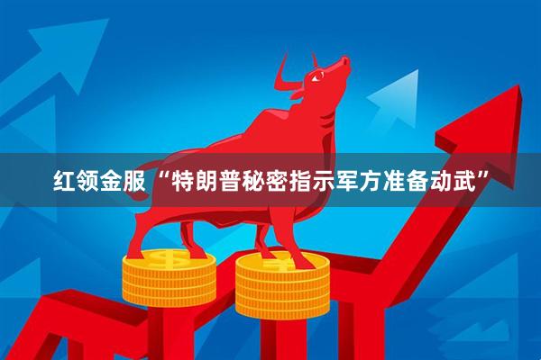 红领金服 “特朗普秘密指示军方准备动武”