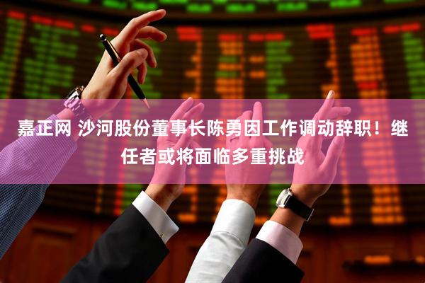 嘉正网 沙河股份董事长陈勇因工作调动辞职！继任者或将面临多重挑战