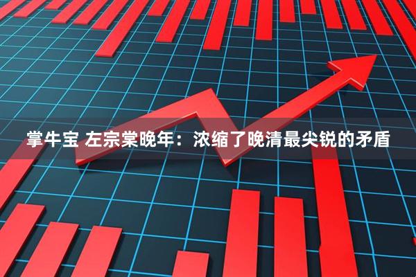 掌牛宝 左宗棠晚年：浓缩了晚清最尖锐的矛盾